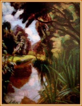 Bor Pál - Zsámbékos patakpart (74x61 cm.)