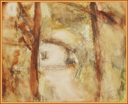 Czóbel Béla - Erdei út (50x60 cm.)