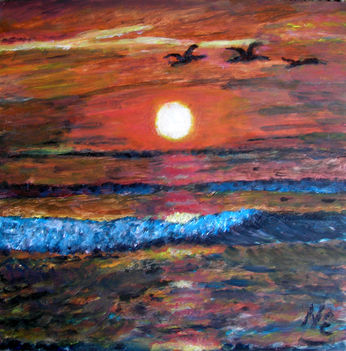Kép 065 naplemente a tengeren x