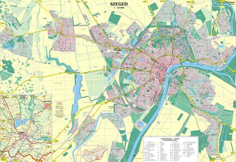 Szeged térkép 150 dpi