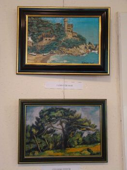 Loret de Mare és Cezanne fenyői (olaj 20x30 fesz