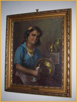 Szász István - Rézüst tisztítás. (42x52 cm.)