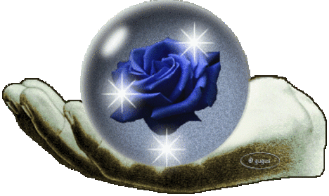 csillogó kék rózsa